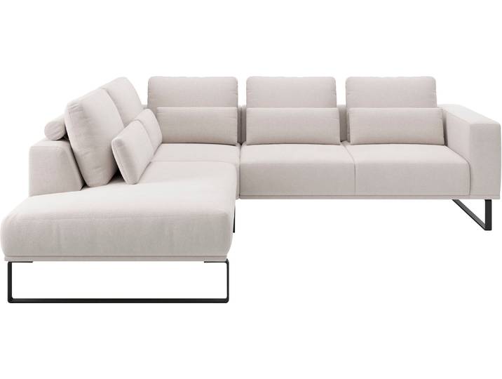Ecksofa MUSTERRING JUSTB PM100, stilvoller Lounge-Komfort von Musterring , beige (weiß), B:268cm H:88cm T:232cm, 100% Polyester, Sofas, Ecksofa, Kollektion Bettina Zimmermann, optionaler Sitzvorzug & Fuß-Auswahl