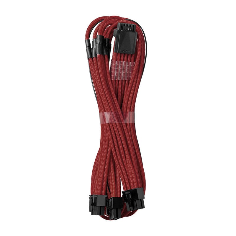 CableMod C-Series PRO ModMesh 12VHPWR auf 3x PCI-e Kabel für Corsair - 60cm, dunkelrot