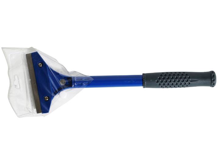 Malerspachtel A.S. CRÉATION Tapetenschaber , blau (schwarz), B:0,1cm L:0,31cm, Spachtel, Malerspachtel, gummierter Metall-Griff, scharfe Klinge