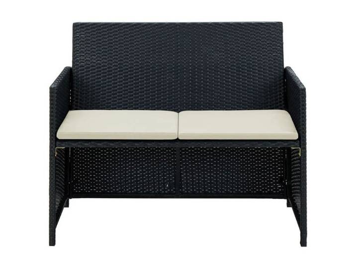 Les Soldes Canapé de jardin résistant UV - mobilier d'extérieur - à 2 Places - Noir Résine tressée(100 x 56 x 85 cm) zdv26l