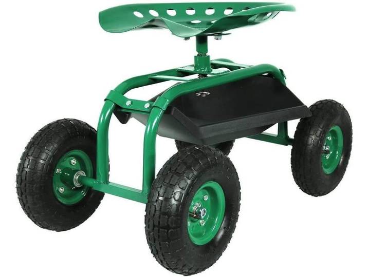 Varan Motors - Tc4501a Siège De Jardinage 150kg\, Chariot De Jardin\, Banc Roulant\, Chariot D'Atelier\, Siège De Travail