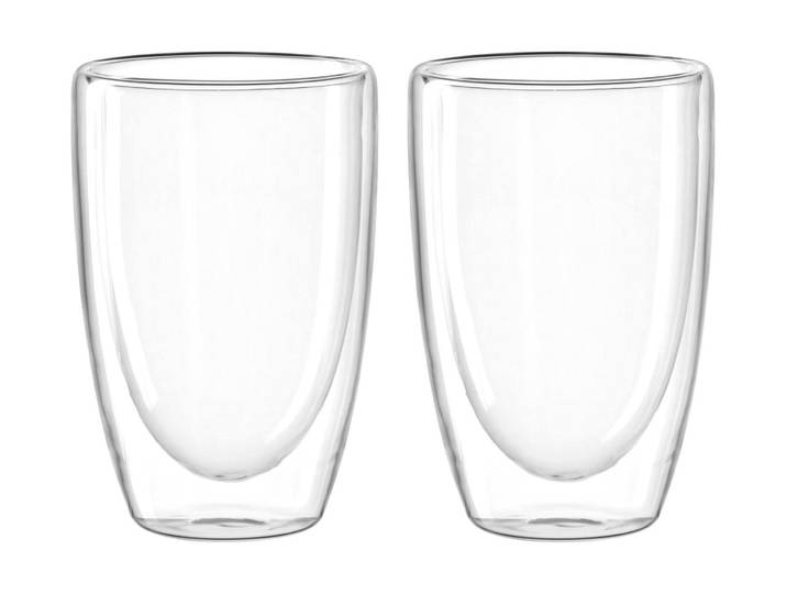 Thermobecher LEONARDO Thermobecher Duo 400 ml , transparent, H:14cm Ø:9cm, Trinkgefässe, Thermobecher