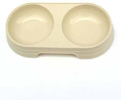 Uplifted Finds Eco Friendly Wheat Straw Dual Use Pet Double Bowl apricot
