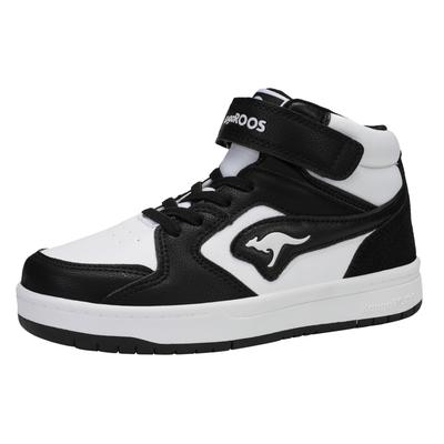 Sneaker KANGAROOS "K-CP Hogan EV", Mädchen, Gr. 32, atmungsaktiv, schwarz-weiß (jet schwarz, weiß), Synthetik, Textil, Schuhe Sneaker