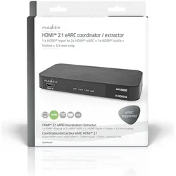 Nedis Digital Audio Converter 2-Weg Anschlüsse – Eingang: DC Power / 1x HDMITM Eingang Anschlüs (Digital -> Digital), Video Converter