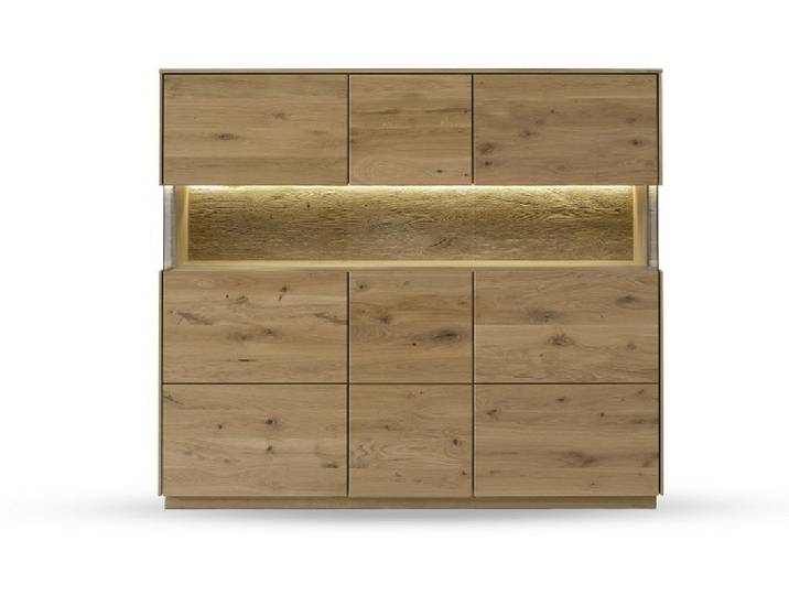 Highboard 165x145cm 'München' Wildeiche geölt