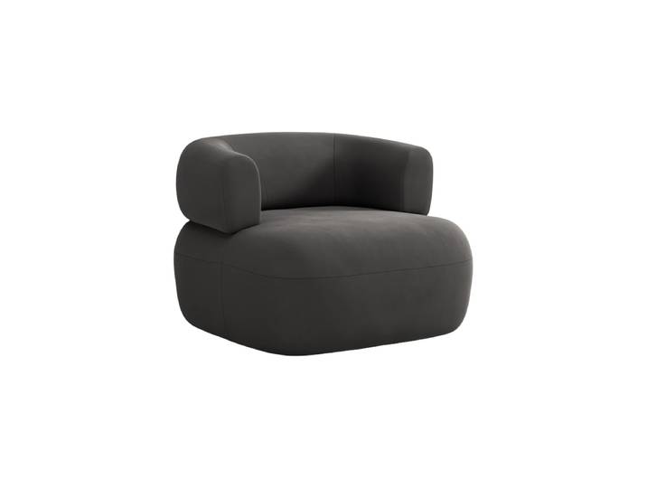 Design Sessel Estro Samt Dunkelgrau chosen by Bloomingloft