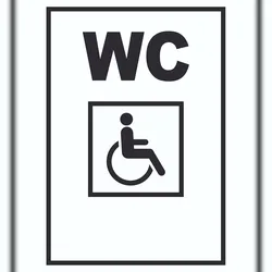 HB-Druck WC Behinderten Schild A4 (210x297mm)