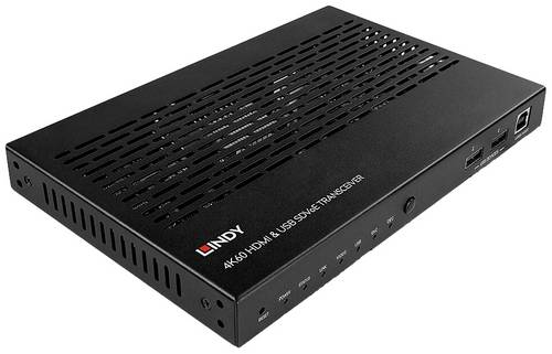 LINDY 4K60 HDMI & USB SDVoE Extender - Transceiver HDMI, USB-B, Audio, stereo (3.5 mm Klinke), Infrarot, RS232 Extender (Verlängerung) über Netzwe