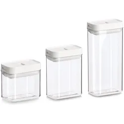 6x Zeller Present Vorratsdose, Vorratsbehälter, Transparent, Beige