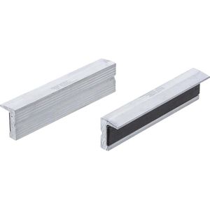 BGS-technic Schraubstockbacken 9283, 150mm, aus Aluminium, Rillen, mit Magnet, 2 Stück