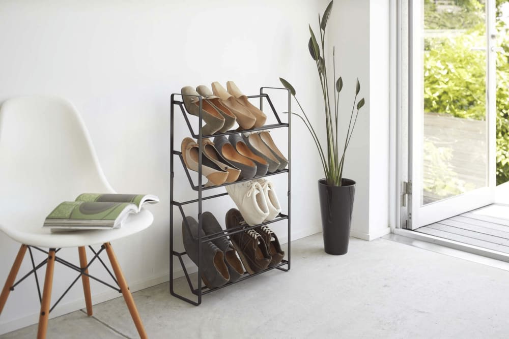 Decoclico Zapatero de 4 niveles de acero negro