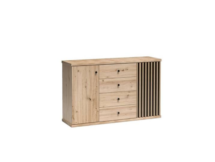 Compleo Kommode Sideboard, BORDO, Kommode mit 2 Türen & 4 Schubladen, Moderne Kommode