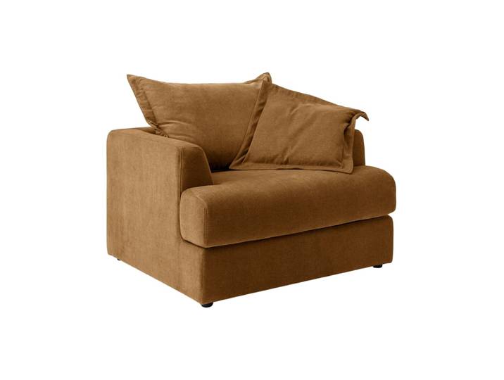 Fauteuil en tissu bronze