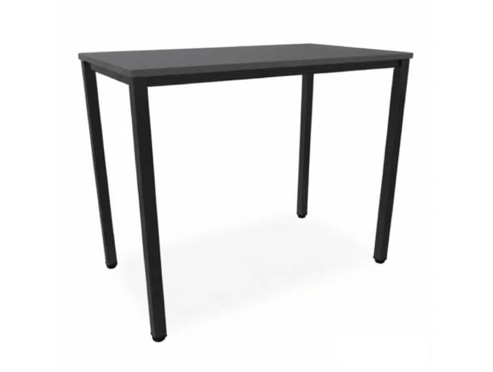 EIGENTLICH Stehtisch Gestell Schwarz, H112,5 cm (Anthrazit, 160x80 cm) Büro Besprechungs-Stehtisch quadratische Beine Stahlrohr, Meetingtisch Bartisch aus eigener Fertigung für Privat und Gewerbe