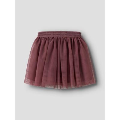 Tüllrock NAME IT "NMFNUTULLE SKIRT NOOS", Mädchen, Gr. 92, lila (wild ginger), Tüll, Obermaterial: 100% Polyester, unifarben, mini, Röcke, Kunstfaser, Tüll
