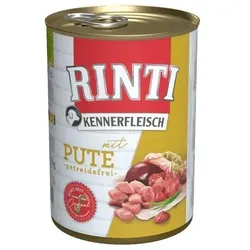 Rinti Kennerfleisch Pute Nassfutter für Hunde - Truthahn 400g