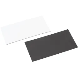 Wiederbeschreibbare Magnetetiketten, Magnetstreifen 50 x 100 mm, Ferrit, PET, weiß