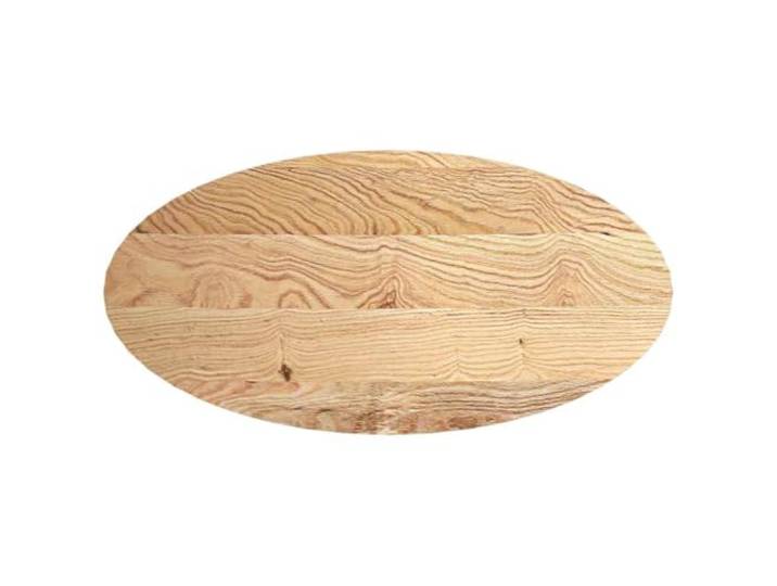 KLGBNCVE Tischplatte 120x60x2 cm Massivholz Eiche Oval Robust, Pflegeleicht, Vielseitig als Couchtisch, Beistelltisch oder Stehtisch