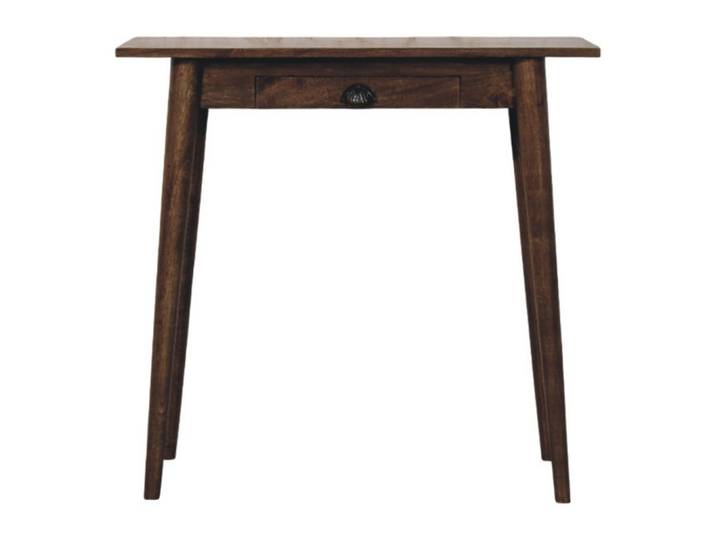 SCHREIBTISCH Klassisches Grau-Finish, 1 Schublade, Dunkelbraun