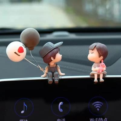 Inspired Finds Car Interior Cute Cartoon Balloon Ornament Dashboard Decoration For Couples (1 2 Pcs) gray Outfit Couple W Balloons