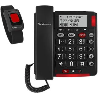Amplicomms BigTel 50 Alarm Plus Notrufarmband Duo dunkelgrau