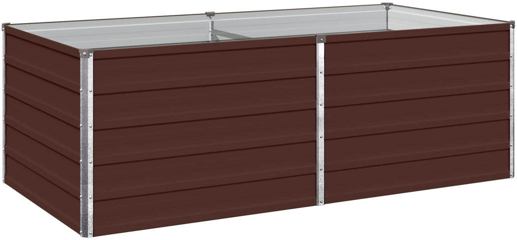 Rio Raised Garden Bed Brown 55cm H x 160cm W x 80cm D