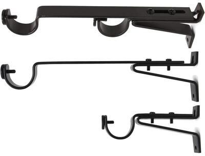 Urbanest "Long Double Drapery Curtain Window Rod Bracket Holder, Up to 1.25"" Rod"