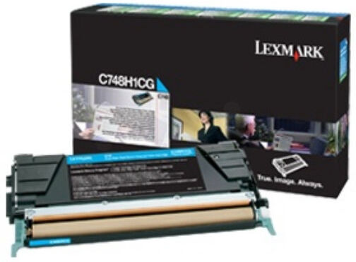 Lexmark C748h3cg Lasertoner, Blå, 10000s