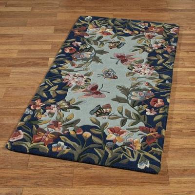 Kas Oriental Rugs / Exclusives "Sophia Garden Rug Runner, 2'6"" x 5', Midnight Blue"