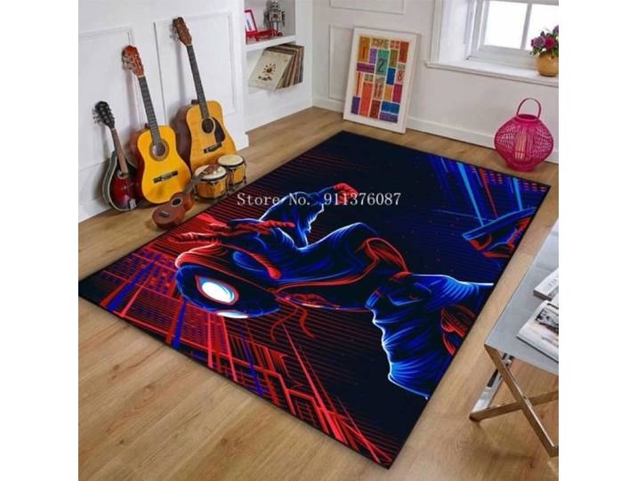 Tapis de sol Spiderman pour enfants - NVY-5231 - Enfant - 120x180cm - Antidérapant