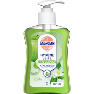 Sagrotan Seife Hygiene Seife, Apfel & Jasmin, Flüssigseife, Pumpspender, 250ml