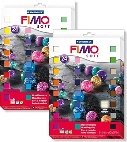Fimo Soft Set 24 Farben Basic, 24 Stück
