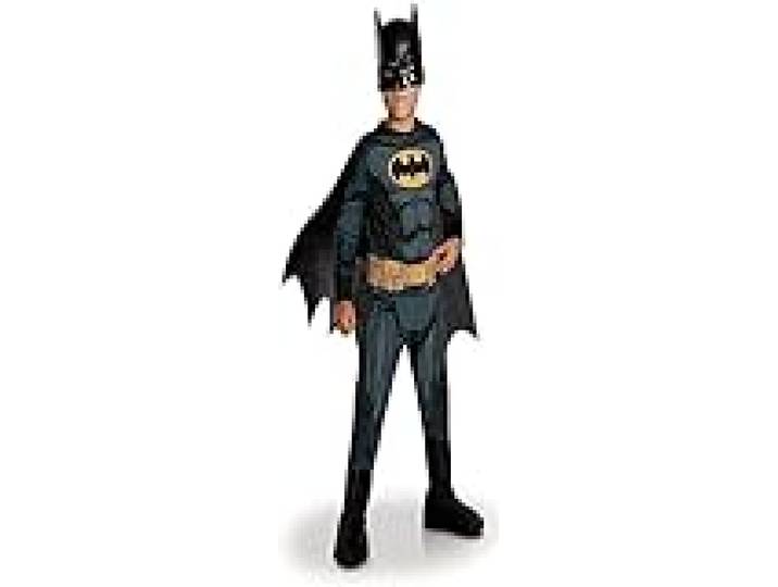 RUBIE'S DC officiel - BATMAN - Déguisement classique pour enfant - Taille 9-10 ans - Costume avec combinaison imprimée,ceinture, couvre-bottes, cape détachable et masque -,