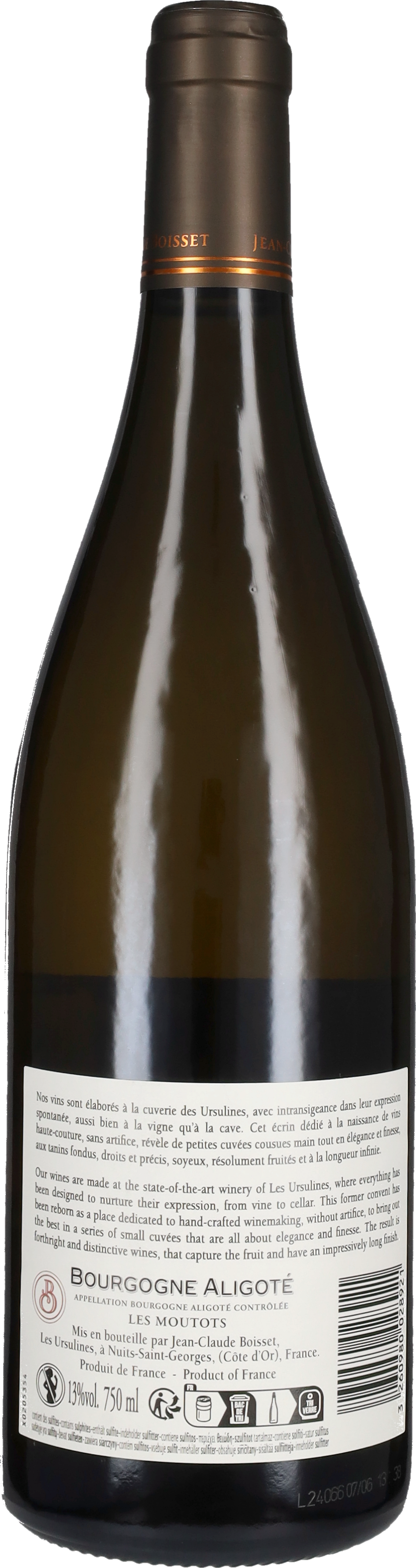 Jean Claude Boisset Bourgogne Aligotè 'Moutots' 2024