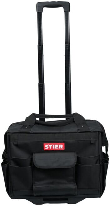 Valise à outils à roulettes STIER Premium, 460 x 260 x 430 mm, 19 compartiments, polyester, malette rangement outils, malette de transport (903419)