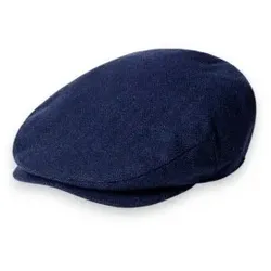 Hackett London für Herren. HM0400135 Hrbone Flat Kappe marineblau (L), Lässig, Klassisch, Polyester