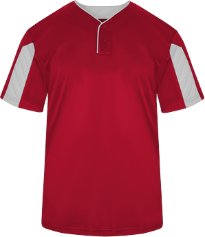 Alleson Athletic 7976 Striker Placket in Red/White size 4XL   Polyester 797600, BG7976