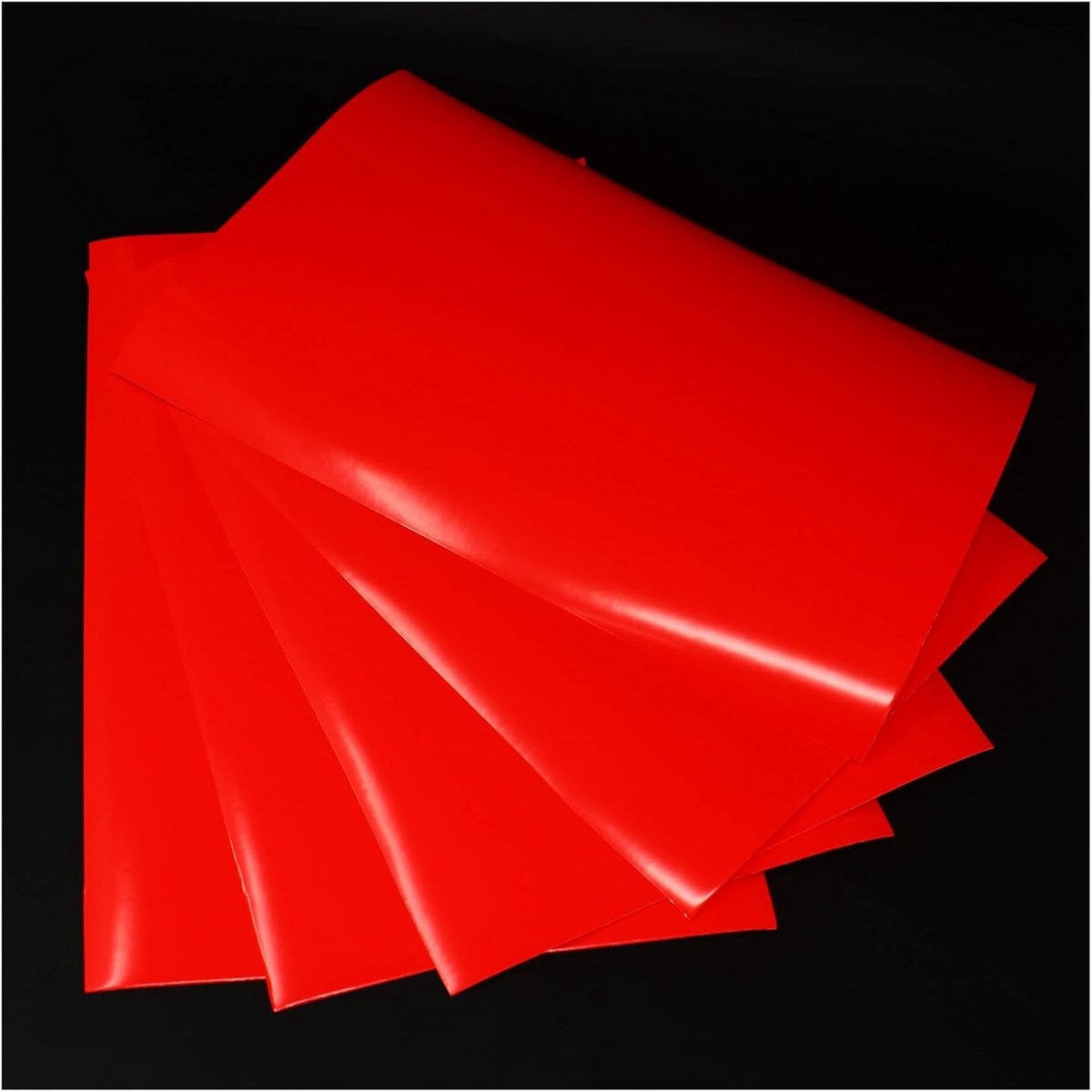 Set van 5 vellen zelfklevende knutsel- en plotterfolie DIN A4 - Neon Rood