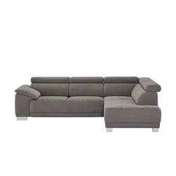 Ecksofa grau-braun - Webstoff Chocolo ¦ braun ¦ Maße (cm): B: 270 H: 76 T: 205.0