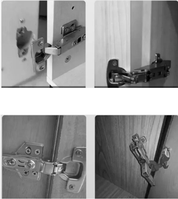 INF Edelstahl Scharnier Reparaturplatte mit Befestigungsschrauben (4er-Pack)