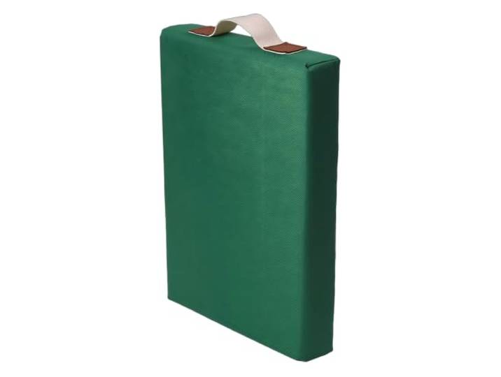 Relaxdays Coussin Genoux\, Jardin\, Atelier\, Yoga\, Mousse Souple\, Vert Dimensions : H x L x P = 5 x 43 x 25 cm\, poignée de transport\, repose-genoux
