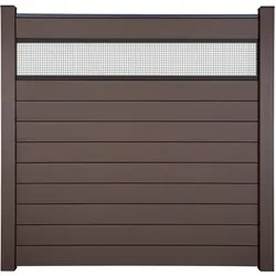 KAHRS Solid BPC-Zaunset, Terra, mit Lochblech 30 cm, 1,9x180x180 cm, ohne Pfosten