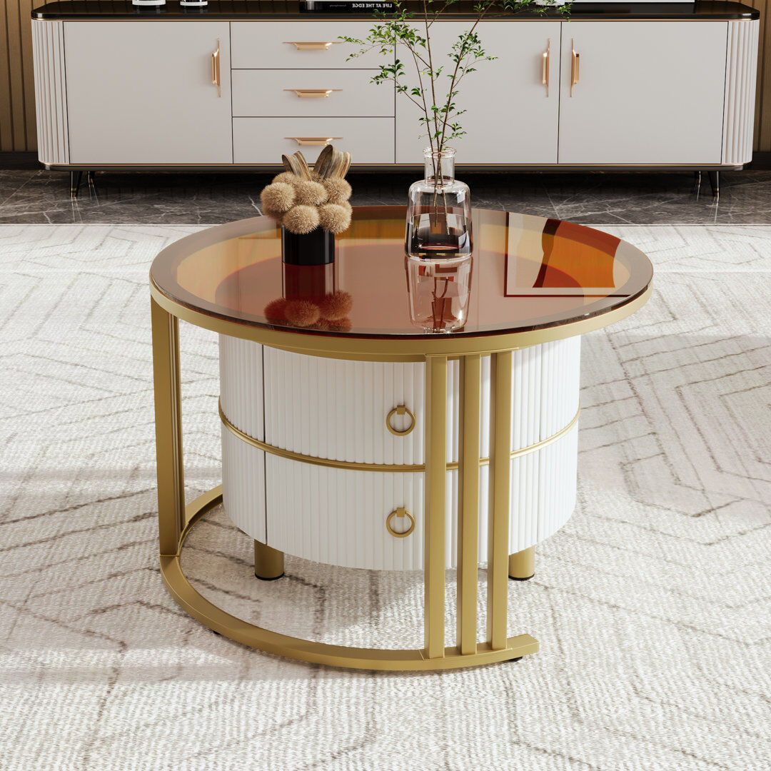 Fairmont Park Alexine 2 - Piece Living Room Table Set White