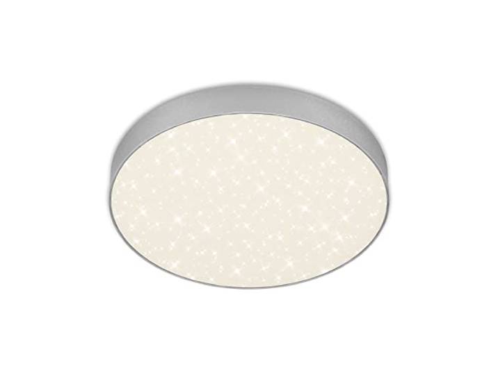 Briloner - Plafonnier LED avec décor étoilé\, plafonnier LED sans cadre\, LED en saillie\, température de couleur blanc neutre\, Ø287 mm\, couleur argentée