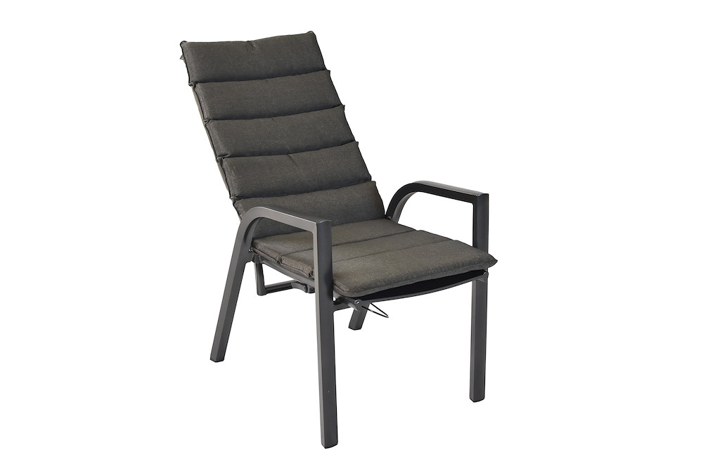 MERXXHANDELS Siros Set 7tlg. 6 Sessel, 6 Auflagen grau, 1 Ausziehtisch 16967321