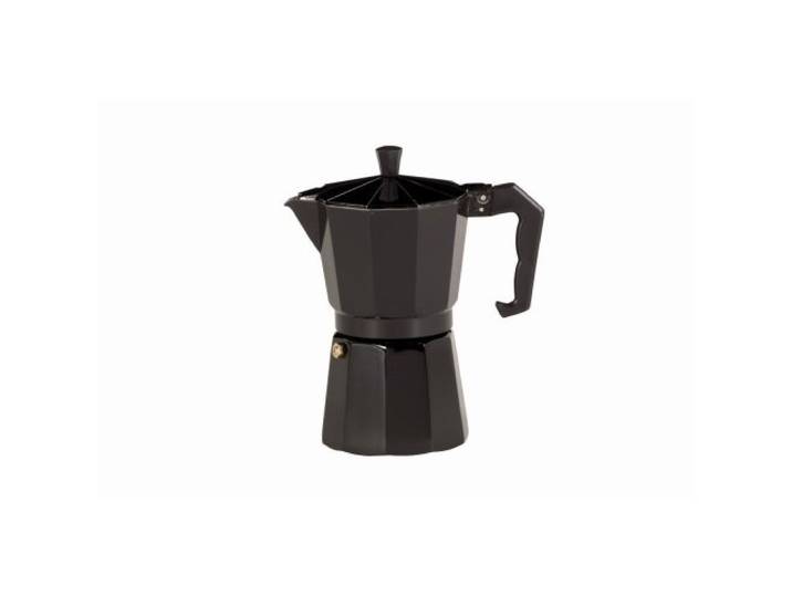Krüger Aluminium Espressokocher 6 Tassen (0,35 L) Schwarz Mokkakocher