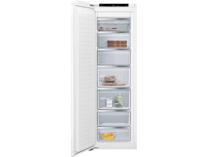 SIEMENS Einbaugefrierschrank GI81NACE0 , Energieeffizienz: E (A-G), silber, B:55,8cm H:177,2cm T:54,5cm, Gefrierschränke, No Frost: nie wieder Abtauen