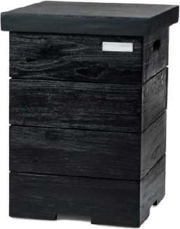 Happy Cocooning Mania Enclosure Beistelltisch für Gasflaschen Teak Black Schwarz