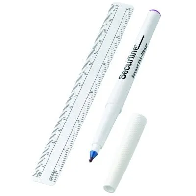 Aspen Surgical Products Inc. Secureline Surgical Skin Marker, Hautmarkierungsstift, dünne Spitze, wasserbeständig, steril (10 Stück) 1000-00-PDG